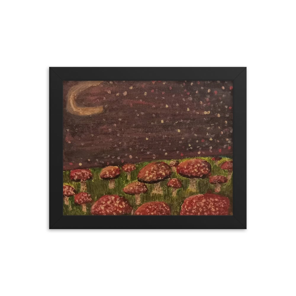 Image of Mushroom Valley Framed photo paper poster