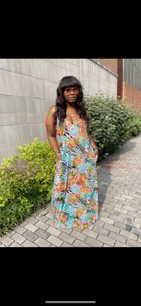 Image 2 of Jungle fever Long maxi dress with pockets