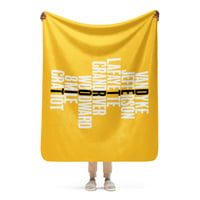 Image 1 of Detroit Streets Mustard Sherpa blanket