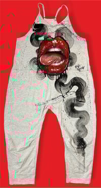 Image 1 of “GIVE’EM LIP” CUSTOM PAINTED BAGGY JUMPER MEDIU