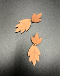Image 1 of Brown Leaf Earrings 