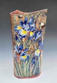 Image 5 of “Iris” Flambé lustre vase