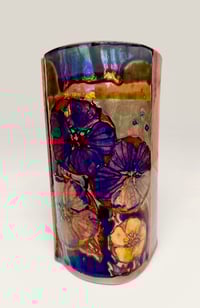 Image 1 of “Cranesbill and landscape” reduction lustre vase 