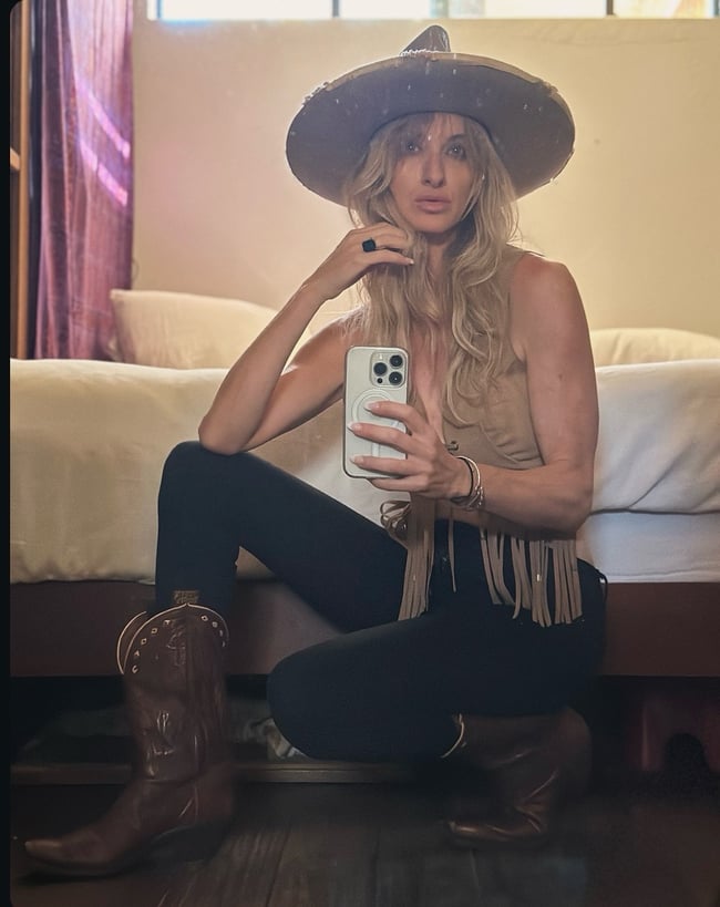 late 1960s  suede fringe lace up vest 