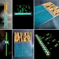 Image 1 of Cholla Cactus & Grip-tec GLOW Segmented Knife Scales