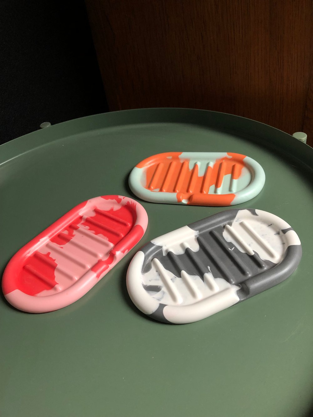 Image of Long Oval Soap Holder ~ Two Tone