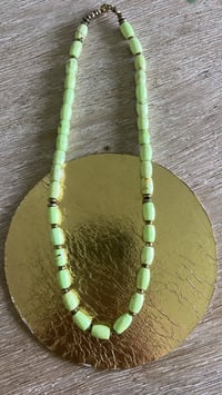 Image 2 of *new* GREEN MAGNESITE + PYRITE necklace