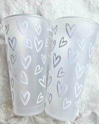 Image 5 of Doodle Hearts Cold Cup