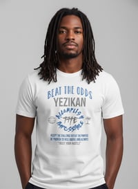 Image 1 of YB White Beat The Odds Inspirational Graphic T-Shirt