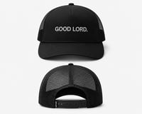 Image 1 of Black Mesh Trucker Cap