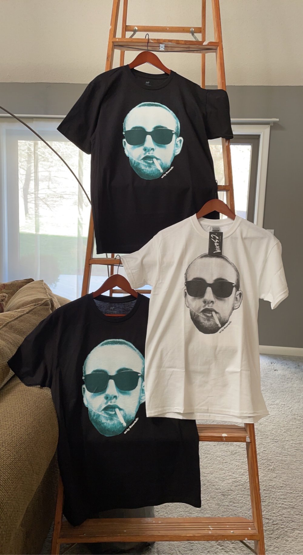 Mac Miller Cropped Head Tshirt (WHITE)