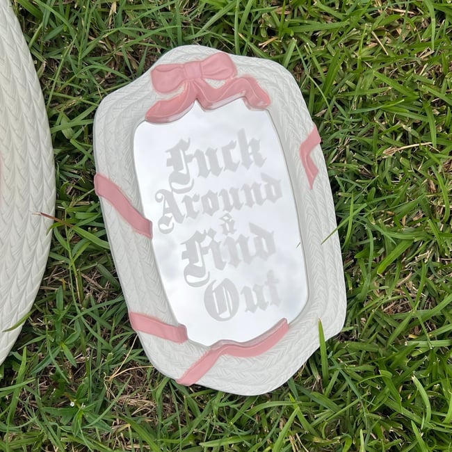 Coquette Flail/ FAFO Etched Mirror