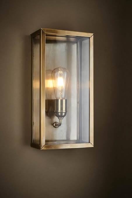 Image of Brass Outdoor Wall Sconce 