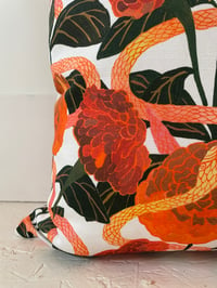 Image 2 of Marigold Snakes Pillow Cover 18” x 18”