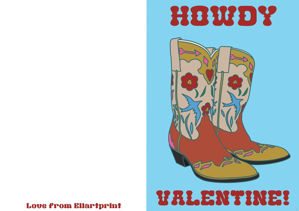 Image of Howdy valentine card