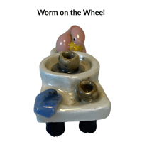 Image 5 of ‘Worm on the Pottery Wheel’ sculpture 