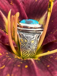Image 3 of turquoise/ engraved ring #1