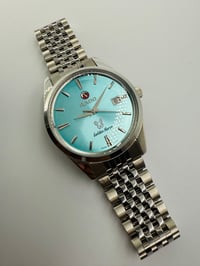 Image 1 of Rado Golden Horse Auto Men’s Watch Aqua Blue Dial Date Steel Bracelet Swiss Made
