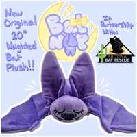 Image 4 of Bat Nap! 20” Weighted Bat plush (PREORDER)