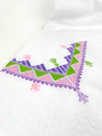 Image 1 of Klade Original @hirbawi keffiyeh with hand stitched embroidery from Palestine