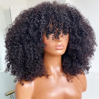 Image 4 of  Brown Kinky Curls Bob Wig