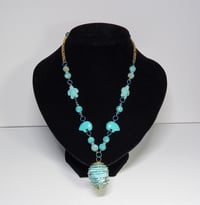 Image 1 of Turquoise Tumble - 18K Gold Plated Chain Necklace