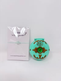 Image 1 of Ensemble bracelet et Polly Pocket médaillon forêt émeraude