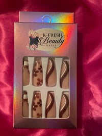 Nails - Long (Brown Design)