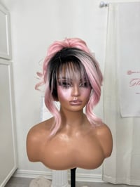 Image 2 of Pastel pink bangs wig (ready to ship)