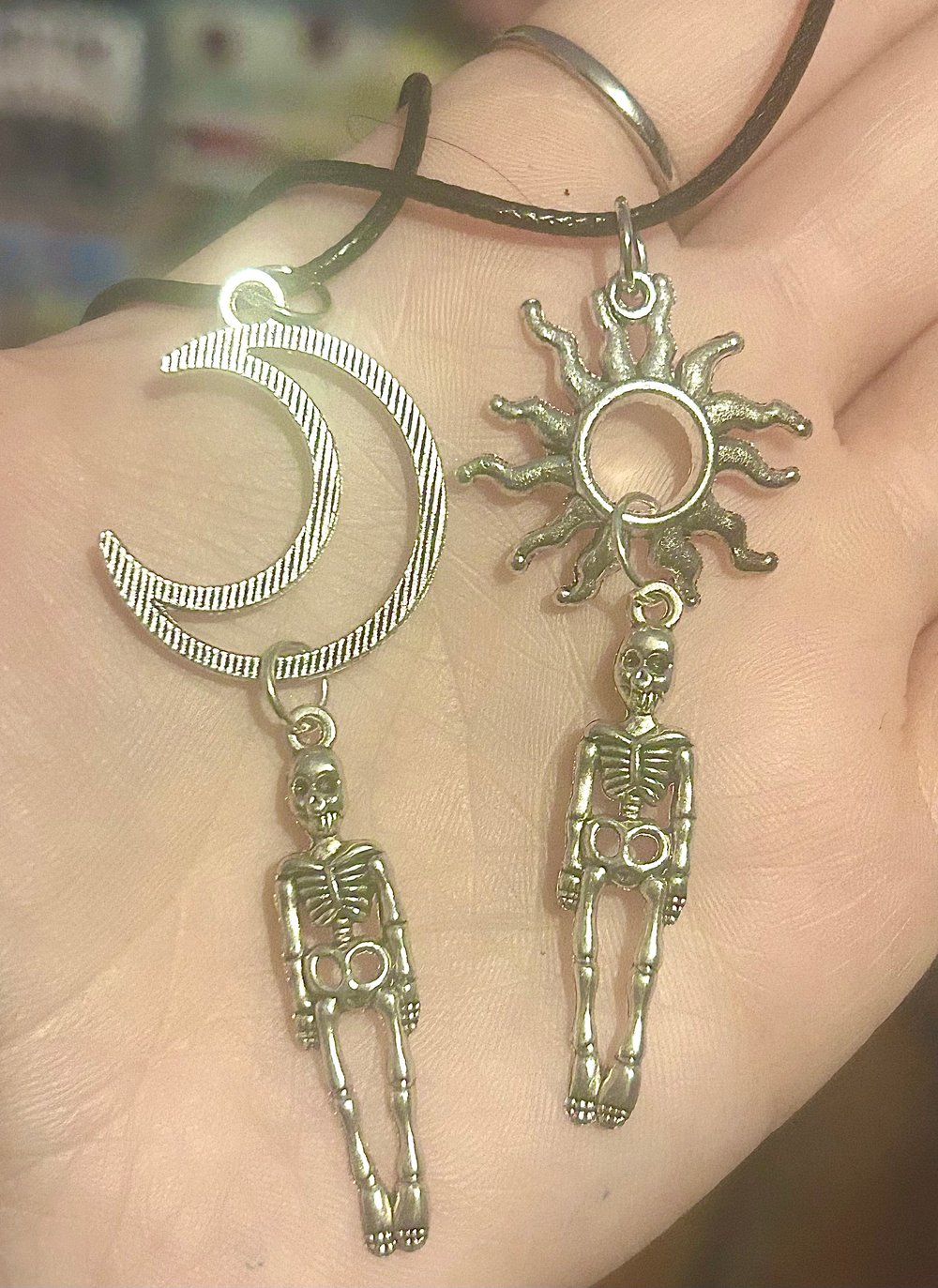 Image of Sun & Moon Skelly Necklaces 