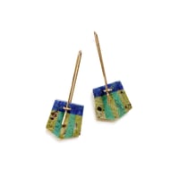 Image 2 of Lapis, Epidote & Chrysocolla Earrings