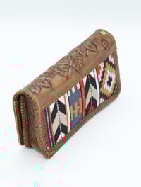 Image 6 of Syrian Leather Clutch Bags Geometric Print