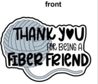 Image 2 of Thank you for Being a Fiber Friend  Spring Blue - Enamel Pin 