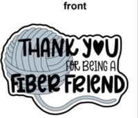 Image 2 of Thank you for Being a Fiber Friend  Spring Blue - Enamel Pin