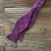 Purple Plaid Bow Tie