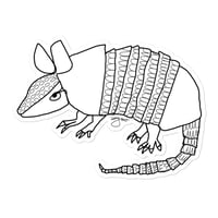 Image 1 of Sticker Armadillo