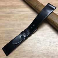 Image 1 of  Black Japanese Shell Cordovan Unlined Watch Strap  