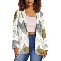 Image 1 of Women's White Kalo Print Casual Blazer