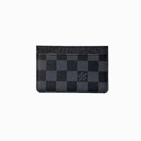 Black checkered card holder