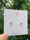 Delicate Silver Small Water Cast Earrings