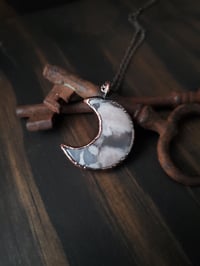 Image 6 of Flower Agate Crescent Moons