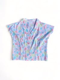 Image 1 of Candy Pastel Floral Blouse M