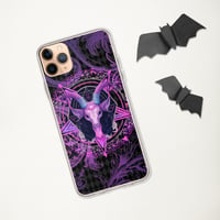 Image 3 of Dark Goth Baphomet Goat and Pentagram Clear Case for iPhone®