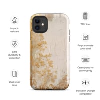 Image 2 of White and Gold Tattered Texture Goth Lolita Kawaii Baroque Tough Case for iPhone®