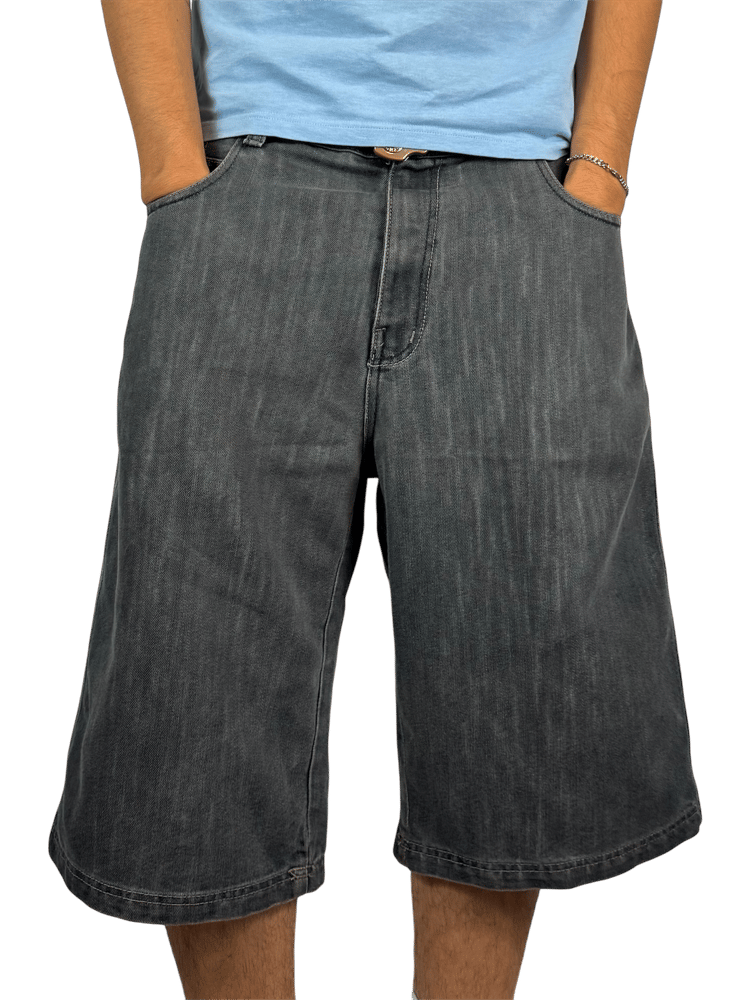 Image of Evisu Gene's Embroidered Bone Pile Jorts