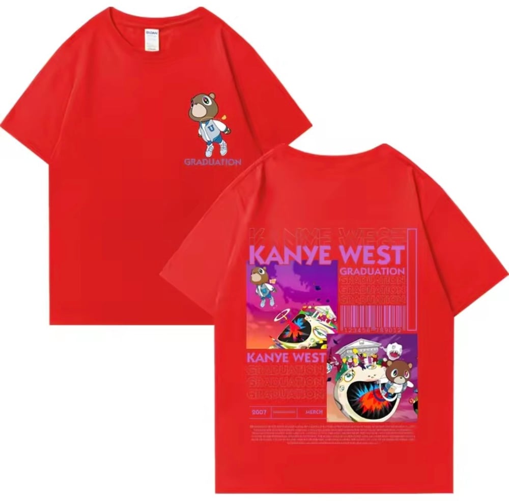 Image of Kanye west graduation album bear T shirt - Unisex multi size & colors