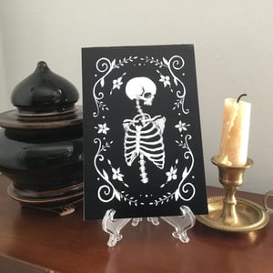 Torsion Skeleton And Fligree Print On Board