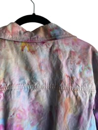 Image 10 of XS Cotton Twill Utility Jacket in Pastel Watercolor Ice Dye