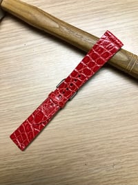 Image 1 of Red Crocodile Watch Strap