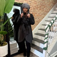 Image 5 of Belted Gray Coat (WORN)